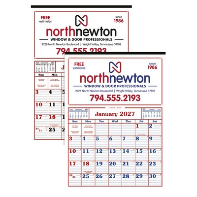 Skinner & Kennedy® Commercial 12-Sheet Calendar