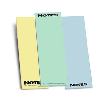 100-Sheet Stik-Withit® Adhesive Notepad w/ Pastel Paper (3"x8")