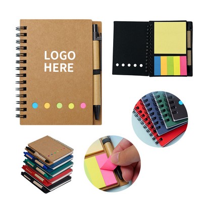 Coiled Notebook Set with Sticky Flags