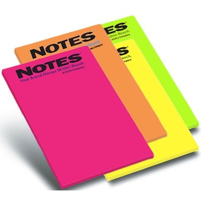 100-Sheet Stik-Withit® Adhesive Notepad w/ Bright Paper (4"x6")