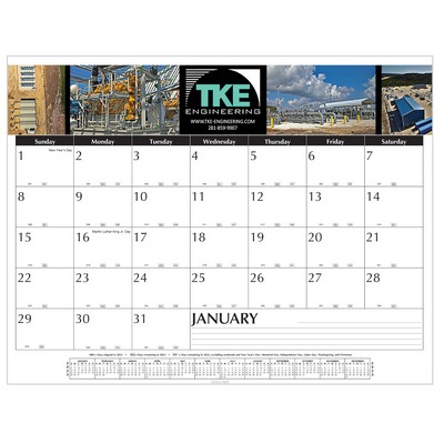 Contractors Style Desk Pad Calendar w/Gummed Head or Foot