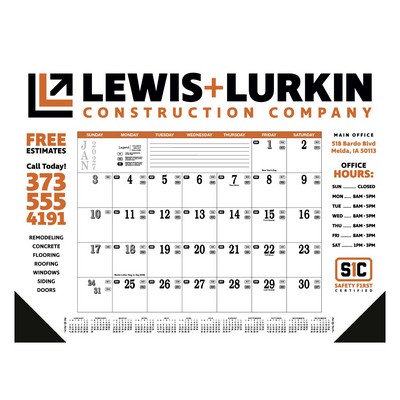Skinner & Kennedy® Contractor's Desk Pad Calendar